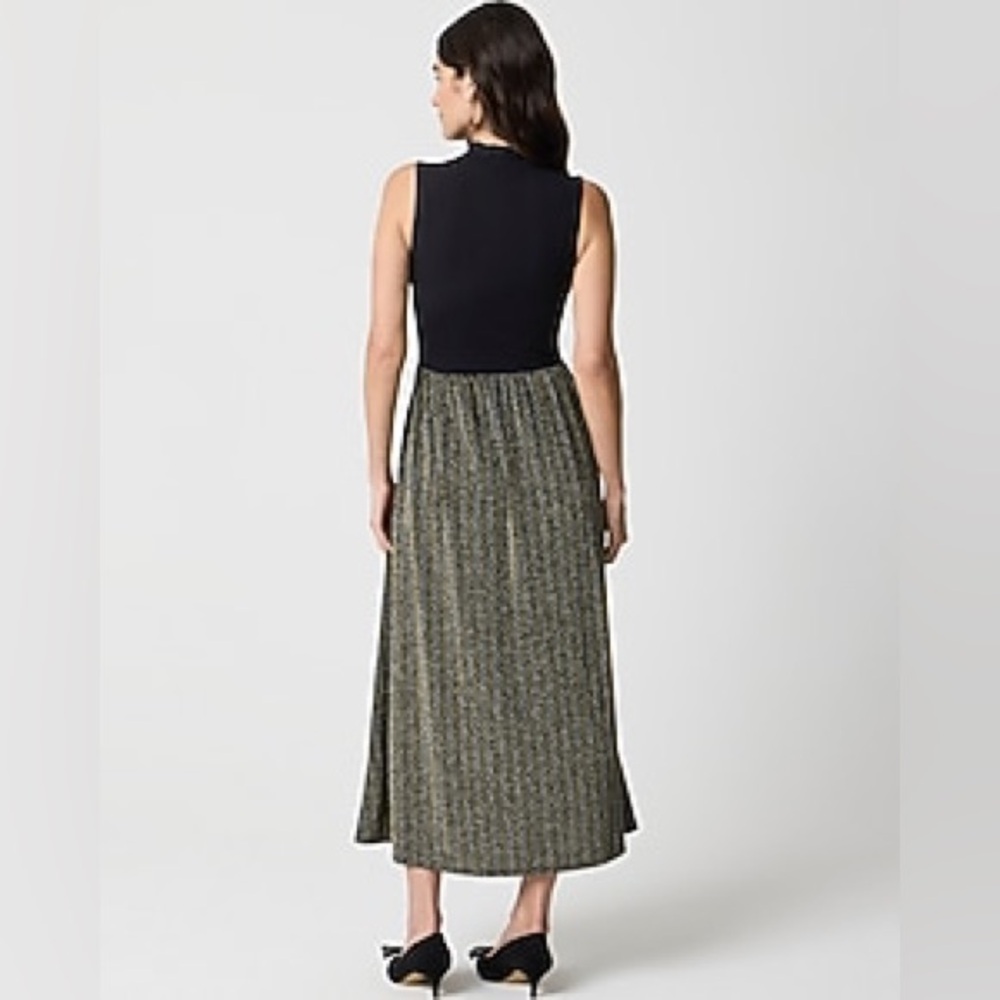 J.Crew Sparkle Mock Neck Midi Dress, Medium - Picture 2 of 9